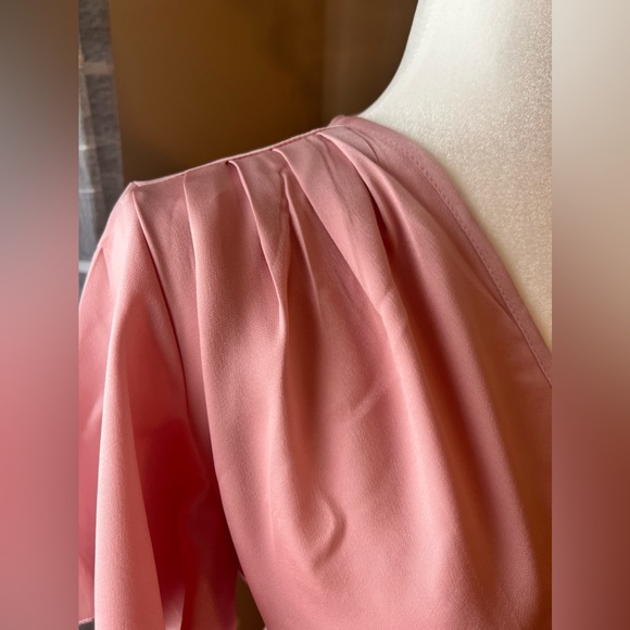 Brand new - tie waist flutter sleeve dress - peach color - Picture 6 of 8